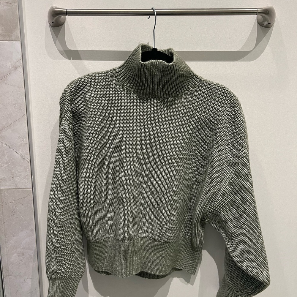 H&M Sage Green Women's Turtleneck Sweater